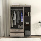 Armoire 3 portes avec 2 tiroirs