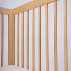 Lit de bébé convertible 3-en-1, en hêtre européen massif, certifié GREENGUARD Gold, fabriqué en Italie