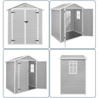 Abri de jardin en résine toutes saisons avec plancher, 1,8 m x 1,2 m/1,8 m x 2,4 m/2,4 m x 1,8 m/2,4 m x 3 m, Spire Tool Shed