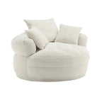 Fauteuil arrondi type « lazy sofa » – Blanc/Bleu/Gris/Jaune/Orange/Rose fuchsia/Bleu marine/Vert, modèle une ou deux places