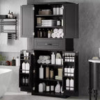 Meuble de rangement de salle de bain moderne Christopher Knight Home Ashbur avec tiroir et étagère réglable