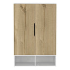 Armoire double rose FM Furniture avec tringle