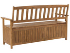 Banc de jardin 160 cm avec coffre de rangement Bois d'acacia Marron