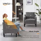 Fauteuil d'appoint pour salon, fauteuil de lecture, fauteuil de style scandinave