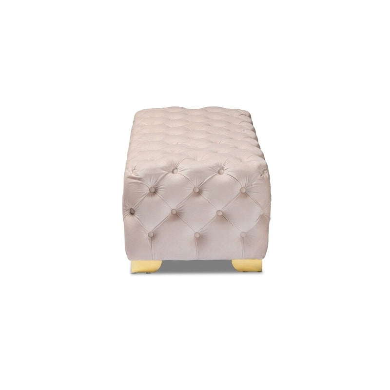 Banc ottoman en velours Gracewood Hollow Solanki