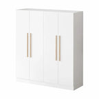 Armoire de rangement moderne sur pied en bois massif avec étagères