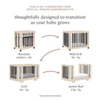 Lit de bébé convertible 8-en-1 Yuzu de Babyletto avec kits de conversion toutes étapes