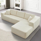 Canapé méridienne moderne rembourré avec coussins pour salon
