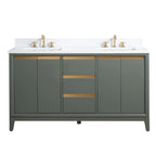 Meuble-lavabo Vanity Art avec évier en céramique et dessus en marbre reconstitué