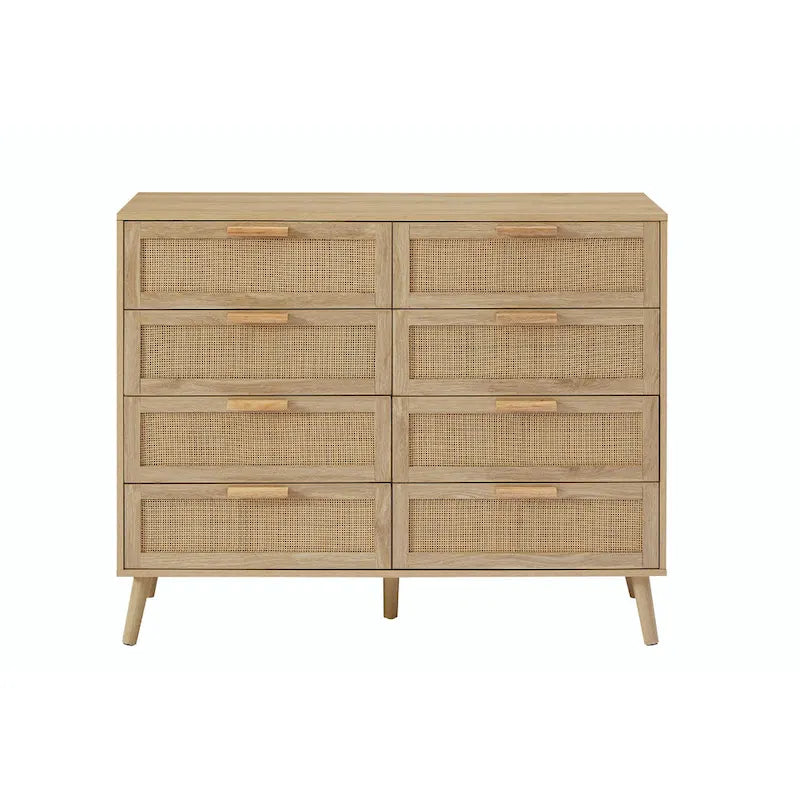 Commode de chambre à façades en rotin