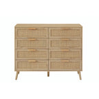 Commode de chambre à façades en rotin