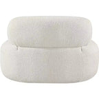Meridian Furniture Fauteuil en tissu bouclette Venti