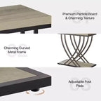 Table d'appoint, bout de canapé étroit à 2 niveaux pour salon, table de chevet industrielle avec structure en métal pour chambre, canapé, petits espaces, gris