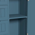 Meuble de rangement sur pied pour salle de bain VEIKOUS avec 4 tiroirs