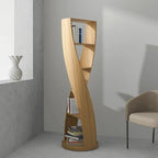 Bibliothèque verticale contemporaine en bois à 5 niveaux Hourglass
