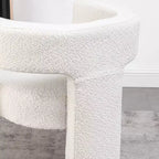 Ensemble de 2 fauteuils rembourrés en tissu bouclette à accoudoirs carrés de 71 cm de large - Kinwell