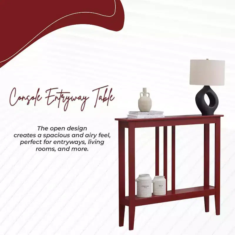 Console étroite avec étagères pour entrée, couloir ou salon