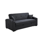 Canapé moderne convertible 3 en 1 Roomfitters 75 pouces avec lit gigogne pratique, dossier inclinable, porte-gobelets, oreillers