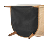Fauteuil d'appoint en lin et rotin Tillman