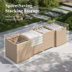 Ensemble de conversation en rotin et osier Captiva Designs pour jardin et terrasse