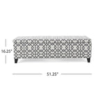 Banc de rangement rembourré moderne pour entrée de salon