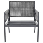 Ensemble de mobilier de patio 4 pièces, ensemble de conversation de jardin extérieur avec table en verre trempé, sièges profonds et coussins épais