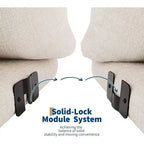 Canapé d'amour modulaire en tissu chenille, canapé nuage 2 places avec éponge haute résilience, canapé sans armature pour petit espace