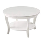Table basse ronde avec étagère American Heritage de Convenience Concepts