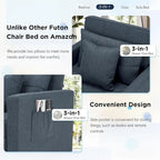 Fauteuil convertible 3-en-1, plusieurs coloris, une place