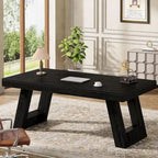 Bureau de direction en bois de 63 pouces, grand bureau d'ordinateur pour bureau à domicile