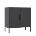 Armoire de rangement métallique avec 2 portes et 2 étagères réglables, armoire de rangement de garage verrouillable en acier, armoire de classement en métal
