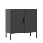 Armoire de rangement métallique avec 2 portes et 2 étagères réglables, armoire de rangement de garage verrouillable en acier, armoire de classement en métal