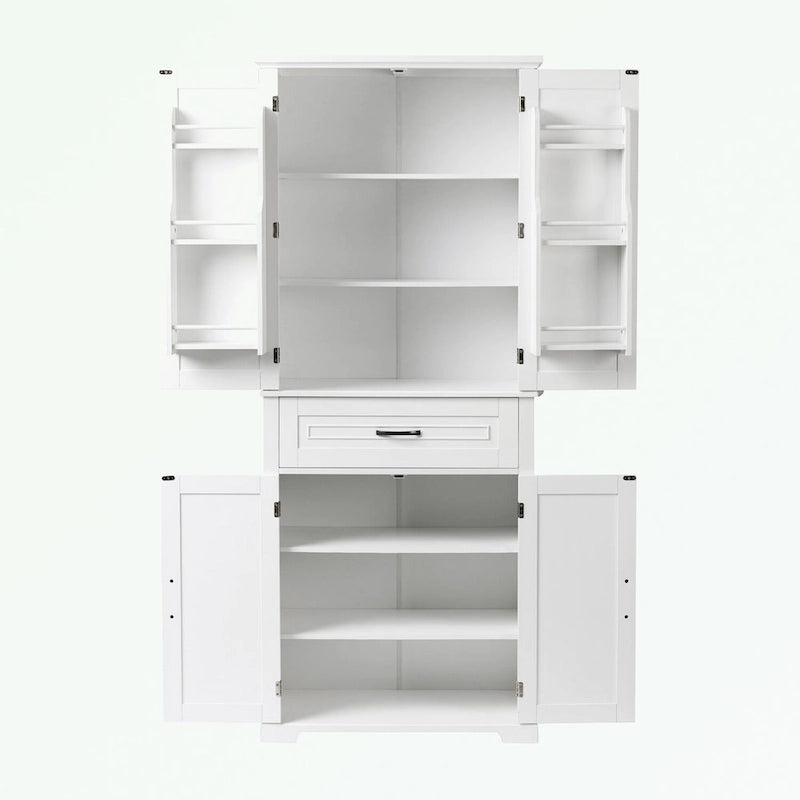 Meuble de rangement pour salle de bain avec portes et tiroir