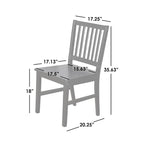 Lot de 4 chaises de salle à manger à barreaux en bois massif, cadre robuste, design classique, montage facile