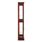 Vitrine, meuble vitrine avec 6 étagères réglables et portes en verre trempé, meuble haut pour salon, chambre à coucher