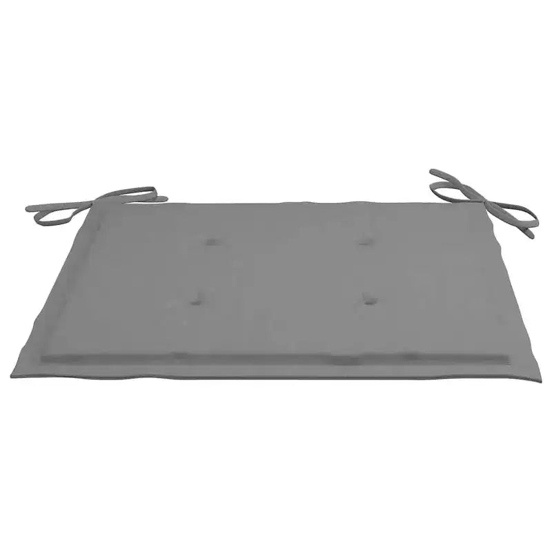 vidaXL Lot de 8 Chaises de Jardin Empilables en Bois de Teck avec Coussins Gris - Sièges d'Extérieur Durables