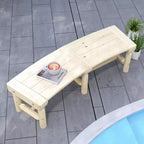 Banc de jardin en bois Outsunny, banc semi-circulaire rond pour arbre, banc de parc enveloppant