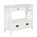 Console avec 4 tiroirs et une étagère de rangement