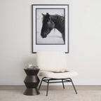 Table d'appoint bohème en manguier avec motifs géométriques | Brun foncé