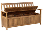 Banc de jardin 160 cm avec coffre de rangement Bois d'acacia Marron