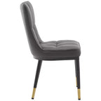 Bekrvio Lot de 6 chaises de salle à manger, modernes, rembourrées, en similicuir, avec haut dossier, pieds en métal, chaises de cuisine sans accoudoirs pour salon et salle à manger