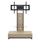 Meuble TV pour téléviseurs de 32 à 75 pouces, Chariot TV mobile à hauteur réglable avec tiroir et roulettes pour salon, chambre, bureaux -ModernLuxe