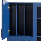 Armoire de rangement de cuisine sur pied Whisen 71H, grand buffet de salle à manger avec 6 portes et étagères réglables