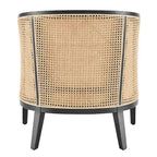 Fauteuil d'appoint en lin et rotin Tillman