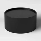 Table basse tambour martelé rond