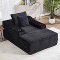 Chaise longue de 170 cm, canapé-lit d'intérieur avec 2 coussins, canapé monoplace sans structure pour salon, aucun assemblage requis