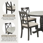 Ensemble de table à manger et chaises 5 pièces pour 4 personnes