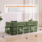 Canapé-lit convertible 5 en 1, canapé-lit modulaire en velours côtelé de 2 mètres avec cadre robuste, futon multifonctionnel pour petit espace, salon et chambre d'amis