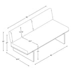 Banc mi-siècle tapissé en tissage couleur champignon avec dossier - Hearth & Hand™ with Magnolia