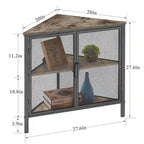 Table d'angle Javlergo, étagère de rangement moderne triangulaire à 3 niveaux avec 2 portes pour salon, chambre et bureau